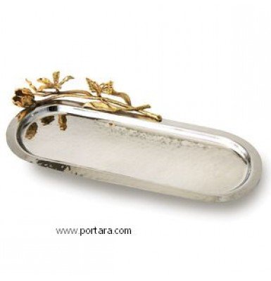 Butterfly Oval Stainless-Steel with Gold Tray