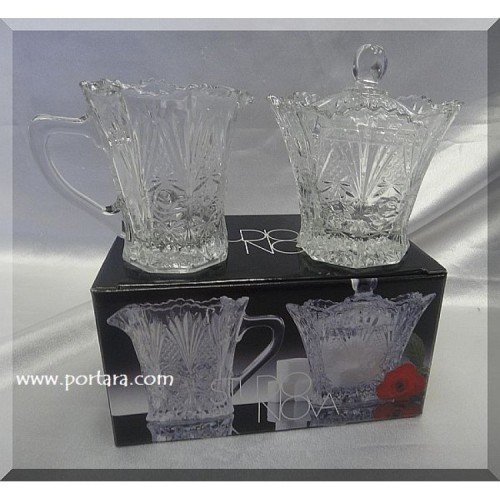 Lovely Crystal Cream and Sugar Set 