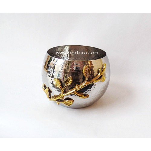 Golden Vine Stainless Steel Hammered Pot ~ Favor Idea