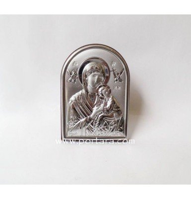 Silver Greek Orthodox Panagia Icon Favor Idea