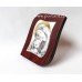 Silver and Gold on a Mahogany Tree Virgin Mary and Child Icon Gift Idea