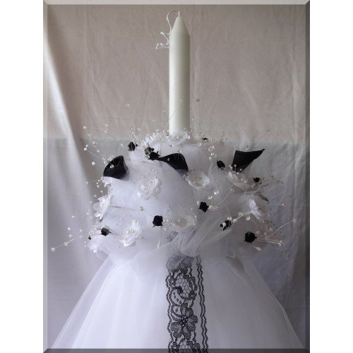 Astonishing Black Silk Calla Lilies Wedding Candles ~ Lambathes