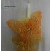 Fabulous Butterfly Beauty Christening Baptism Candle ~ Lambatha Vaftisis