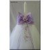 Dainty Beauty with Color Christening Baptism Candle ~ Lambatha