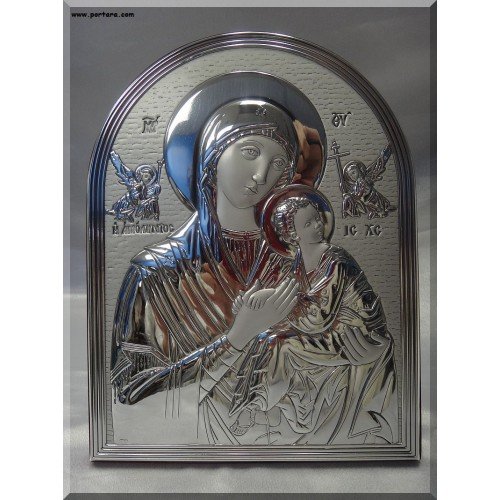 Amolyntos Theotokos ~ Madonna the Undefiled Silver Icon 