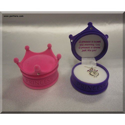 Amazing Princess Pendant Inside Velour Keepsake Box 