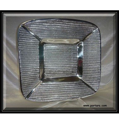 Square Bubble Tray with Hammered Design