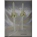 Porcelain Lilies and Pearls Wedding Candles ~ Lambathes  