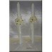 Porcelain Lilies and Pearls Wedding Candles ~ Lambathes  