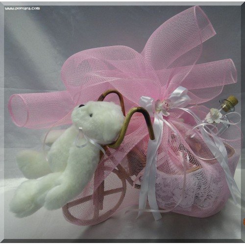 Adorable Pink Baptismal Basket