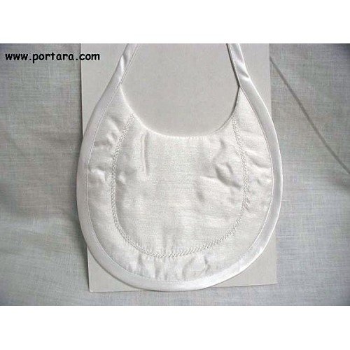 Boys Plain Silk Baptismal Bib