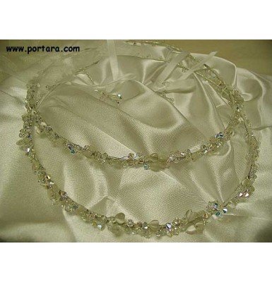Fabulous Swarovski Clear Crystals AB with Hearts Wedding Crowns