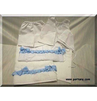 Light Blue Simplicity Christening Baptism Set ~ Ladopana