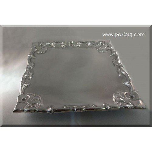 Lovely Square Tray with Fleus de Lis Design