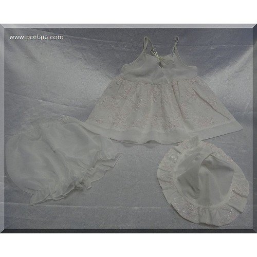 Lovely Girls Organdy Cotton Christening Baptism Undergarments