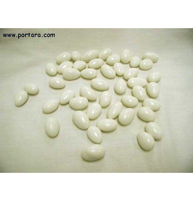 White Color Fine Almonds Confetti - Koufeta